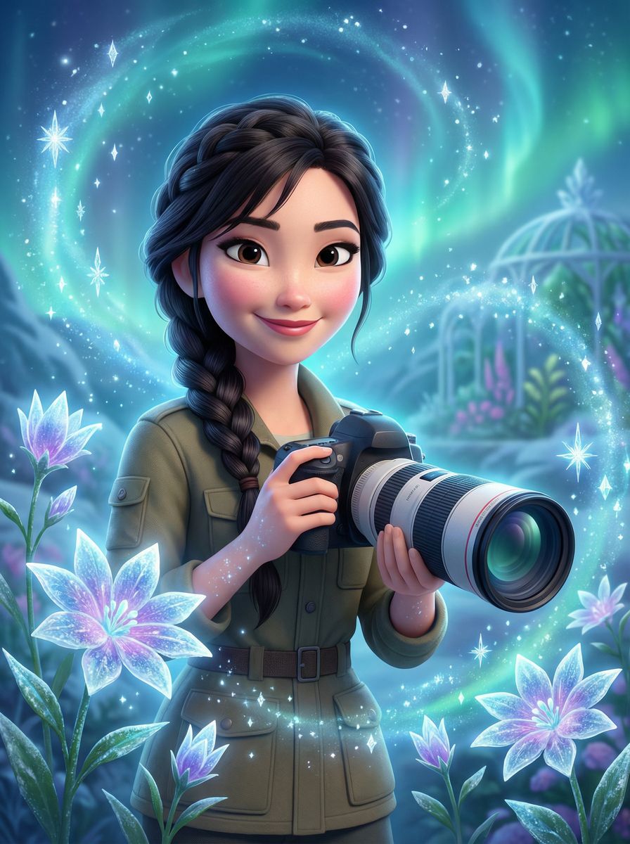 少女萝莉植物摄影师